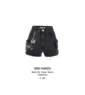 13DE MARZO Butterfly Chain Shorts